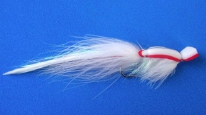 Gurgler Blue & White S3/0 Fishing Fly, Saltwater Flies